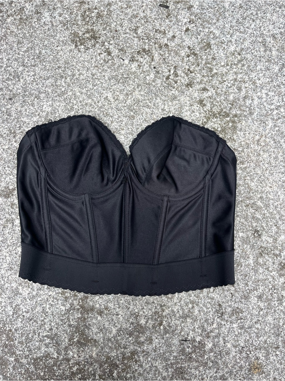 Vintage 80s Bustier Bandeau - Black